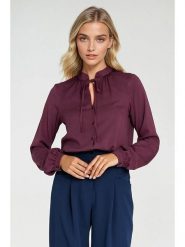 Nife Bluzka w kolorze fioletowym rozmiar: 40. Różowe bluzki damskie Nife, bez wzorów, bez kołnierzyka, bez ramiączek. Za 156.24 zł.