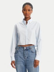 Tommy Jeans Koszula DW0DW21400 Błękitny Relaxed Fit. Niebieskie koszule damskie Tommy Jeans, m, bez wzorów, z bawełny, bez kołnierzyka, bez ramiączek. Za 209.99 zł.