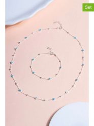 Heliophilia 2-częściowy zestaw biżuterii rozmiar: onesize. Niebieskie bransoletki damskie Heliophilia, srebrne. Za 178.37 zł.