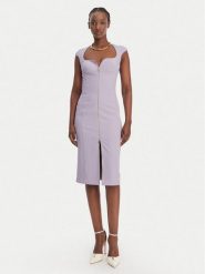 Elisabetta Franchi Sukienka koktajlowa AB-900-61E2-V430 Fioletowy Regular Fit. Fioletowe sukienki damskie Elisabetta Franchi, bez wzorów, z syntetyku, wizytowe, bez ramiączek. Za 1,829.00 zł.