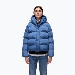 Kurtka ocieplana damska Napapijri A-Glane 1. Niebieskie kurtki damskie Napapijri, bez wzorów, bez kaptura. Za 999.99 zł.