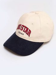 BIG STAR Czapka w kolorze beżowo-czarnym rozmiar: onesize. Brązowe czapki z daszkiem damskie Big Star, bez wzorów, z bawełny. Za 39.99 zł.