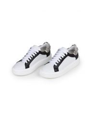 Anna Morellini Skórzane sneakersy "Antilina" w kolorze biało-czarnym rozmiar: 40. Białe obuwie sportowe damskie Anna Morellini, bez zapięcia. Za 272.31 zł.