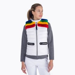 Kamizelka narciarska damska Rossignol W Beam Light. Białe kamizelki damskie Rossignol, na zimę, s, bez wzorów, bez kaptura. Za 859.99 zł.