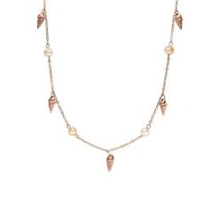 Purelei Purelei Naszyjnik Akala Naszyjniki 1 ct Damski. Czerwone naszyjniki damskie Purelei, z perłą, ze stali. Za 194.59 zł.