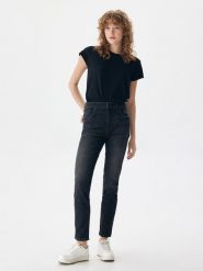 LTB Dżinsy "Freya" - Slim fit - w kolorze antracytowym rozmiar: W27/L32. Czarne jeansy damskie LTB, z podwyższonym stanem. Za 83.42 zł.