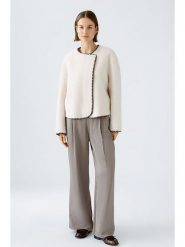 Oui Kurtka przejściowa w kolorze brązowo-kremowym rozmiar: 38. Brązowe kurtki damskie Oui, bez wzorów, bez kaptura. Za 325.79 zł.