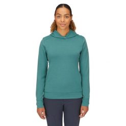 Bluza damska Rab Centrum Hoody. Zielone bluzy damskie RAB, bez wzorów, bez kaptura. Za 299.99 zł.