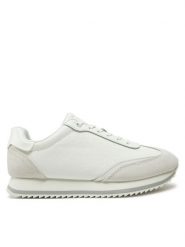 Calvin Klein Sneakersy Runner Lace Up - Mono Mix HW0HW02294 Biały. Białe obuwie sportowe damskie Calvin Klein, ze skóry, bez zapięcia. Za 569.99 zł.