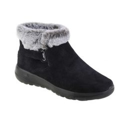 Buty zimowe damskie, Skechers On The Go Joy - First Glance. Czarne obuwie trekkingowe damskie Skechers, bez zapięcia. Za 359.99 zł.