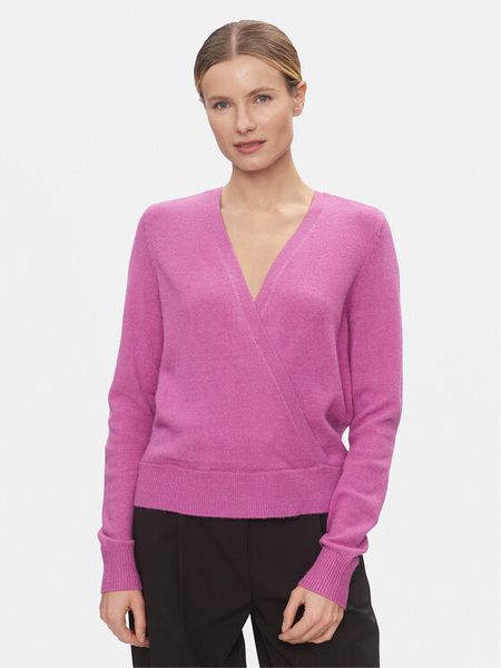 Vila Sweter Ril 14092042 Fioletowy Regular Fit. Fioletowe swetry klasyczne damskie Vila, l, z wiskozy, bez kołnierzyka. Za 139.99 zł.