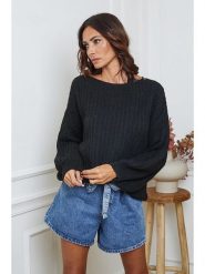 So Cachemire Sweter "Candji" w kolorze czarnym rozmiar: S. Czarne swetry klasyczne damskie So Cachemire, s, z wełny, bez kołnierzyka. Za 219.08 zł.