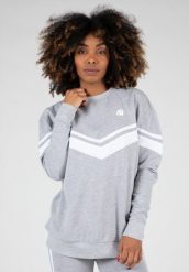 Hailey Duża bluza - Szary Melange. Szare bluzy damskie GORILLA WEAR, m, bez wzorów, z bawełny, bez kaptura. Za 305.00 zł.