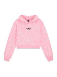 Guess Kids Sweter 183842 Różowy Classic Fit. Czerwone swetry dziewczęce Guess Kids, z aplikacjami, bez kołnierzyka, bez ramiączek. Za 214.99 zł.