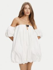 PINKO Sukienka letnia 105211 A2LD ZZ1 Biały Regular Fit. Białe sukienki damskie Pinko, bez wzorów, z bawełny, bez ramiączek. Za 1,329.00 zł.