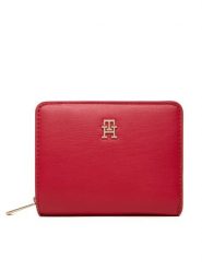 Tommy Hilfiger Portfel Th Icon Med Za Flap AW0AW17742 Czerwony. Czerwone portfele damskie Tommy Hilfiger, bez wzorów, ze skóry. Za 219.99 zł.