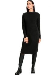Heine Sukienka dzianinowa w kolorze czarnym rozmiar: 38. Czarne sukienki damskie Heine, bez wzorów, z bawełny, bez ramiączek. Za 78.47 zł.