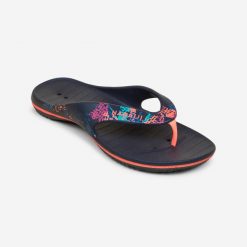 Japonki basenowe damskie Nabaiji Tonga 500 Tra. Czerwone klapki damskie NABAIJI, bez wzorów, bez obcasa, bez zapięcia. W wyprzedaży za 44.99 zł.