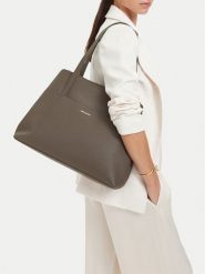 GINO ROSSI Torebka EO-LA224-19649 Beżowy ciemny. Brązowe shopper bag Gino Rossi, bez wzorów, ze skóry, bez dodatków. Za 479.99 zł.