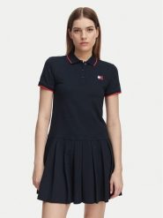 Tommy Jeans Sukienka codzienna Tommy Badge DW0DW22328 Granatowy Relaxed Fit. Niebieskie sukienki damskie Tommy Jeans, bez wzorów, z jeansu, bez ramiączek. Za 409.99 zł.