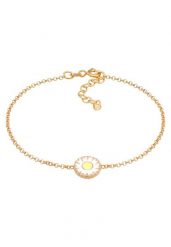 Elli Damski wisiorek Stokrotka Lato z emalią w pozłacanym srebrze próby 925 Sterling Silver Bransoletki 1 ct. Szare bransoletki damskie Elli, pozłacane. Za 203.99 zł.