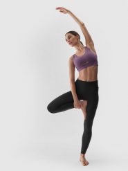 4F Legginsy do jogi z wysokim stanem damskie - czarne XL. Czarne legginsy damskie 4F, s, bez wzorów, z dzianiny, z podwyższonym stanem, na fitness i siłownię. W wyprzedaży za 69.99 zł.