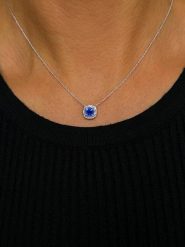 OR Carats Złoty naszyjnik z diamentem - dł. 40 cm rozmiar: onesize. Niebieskie naszyjniki damskie OR Carats, z diamentem, złote. Za 1,391.99 zł.