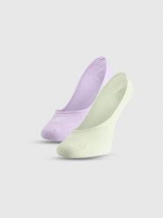 Skarpetki casual niewidoczne damskie 2 pary. Czarne skarpetki damskie 4F, bez wzorów, z bawełny. Za 44.99 zł.