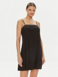 Gap Sukienka letnia 665882-01 Czarny Regular Fit. Czarne sukienki damskie GAP, bez wzorów, z wiskozy, bez ramiączek. Za 189.99 zł.