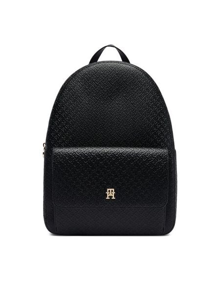 Tommy Hilfiger Plecak Th Icon Backpack Mono AW0AW19284 Czarny. Czarne plecaki Tommy Hilfiger, bez wzorów, ze skóry. Za 699.99 zł.