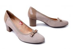 BIOECO BY ARKA 5998 2060+1404 beż, czółenka damskie. Brązowe czółenka damskie Bioeco by Arka, bez wzorów, ze skóry, bez obcasa, na obcasie. Za 258.93 zł.