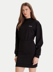 Guess Sukienka codzienna V5YK02 KCX22 Czarny Regular Fit. Czarne sukienki damskie Guess, z aplikacjami, z syntetyku, bez ramiączek. Za 259.99 zł.