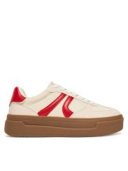 DeeZee Sneakersy AM2518 Beżowy. Brązowe obuwie sportowe damskie DeeZee, ze skóry, bez zapięcia. Za 139.99 zł.