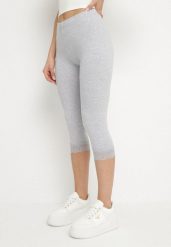 Szare Legginsy Bawełniane z Elastyczną Gumką i Koronką na Nogawkach Efrine. Szare legginsy damskie Born2be, l, bez wzorów, z bawełny. Za 19.99 zł.