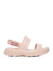 Hunter Sandały HUN8761 Różowy. Czerwone sandały damskie Hunter, bez wzorów, z syntetyku, bez obcasa, na płaskiej podeszwie, bez zapięcia. Za 139.99 zł.