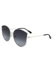 Moschino Damskie okulary przeciwsłoneczne w kolorze srebrno-granatowym rozmiar: 64. Niebieskie okulary przeciwsłoneczne damskie MOSCHINO. Za 259.95 zł.