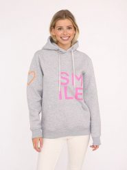 Zwillingsherz Bluza "Alissa Heart" w kolorze szarym rozmiar: S/M. Szare bluzy damskie Zwillingsherz, m, bez wzorów, z bawełny, z kapturem. Za 241.56 zł.