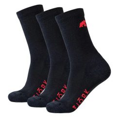 Skarpety Merino Classic Cut - zestaw 3 par. Szare skarpetki damskie FJORK MERINO, bez wzorów, z elastanu. W wyprzedaży za 199.00 zł.