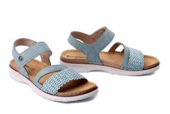 INBLU FA-05 008 błękitny, sandały damskie. Niebieskie sandały damskie Inblu, bez wzorów, bez obcasa, bez zapięcia. Za 101.90 zł.