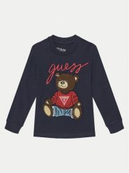 Guess Bluzka L5RI32 K8HM4 Granatowy Regular Fit. Niebieskie t-shirty i koszulki chłopięce Guess, z aplikacjami, z bawełny, bez kołnierzyka, bez ramiączek. Za 159.99 zł.