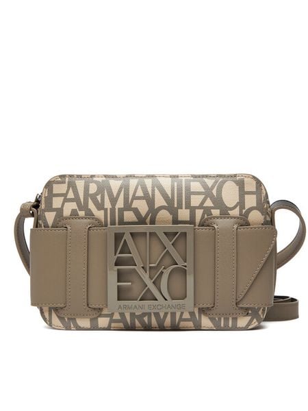 Armani Exchange Torebka 942699 3F742 M1014 Beżowy. Brązowe listonoszki damskie Armani Exchange, bez wzorów, z materiału, bez dodatków. Za 469.99 zł.
