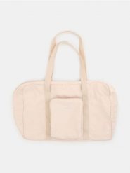 Składana nylonowa torba podróżna - kremowy. Białe torby podróżne Sinsay, bez wzorów, z nylonu. Za 25.99 zł.