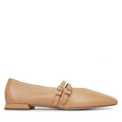 Półbuty HÖGL. Brązowe półbuty damskie Högl, bez wzorów, bez obcasa, na płaskiej podeszwie, bez zapięcia. Za 749.99 zł.