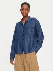 Mustang Koszula jeansowa Ruby 1015420 Niebieski Oversize. Niebieskie koszule damskie Mustang, bez wzorów, z jeansu, bez kołnierzyka, bez ramiączek. Za 179.99 zł.
