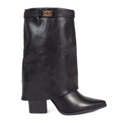 Czarne eleganckie botki damskie na obcasie. Czarne botki damskie eleganckie, bez obcasa, na obcasie, bez zapięcia. Za 260.45 zł.