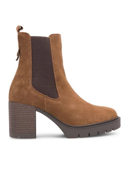 Lasocki Botki Wiki EST-WIKI-08 Brązowy. Brązowe botki damskie Lasocki, ze skóry, bez obcasa, na słupku, bez zapięcia. Za 269.99 zł.