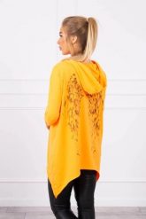 Bluza z nadrukiem skrzydeł pomarańczowy neon. Brązowe bluzy damskie KESI, l, bez wzorów, z bawełny, z kapturem. Za 167.28 zł.