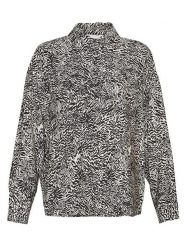 MOSS COPENHAGEN Koszula "Amabella" w kolorze czarno-kremowym rozmiar: M/L. Brązowe koszule damskie Moss Copenhagen, l, bez wzorów, z wiskozy, bez kołnierzyka, bez ramiączek. Za 96.60 zł.