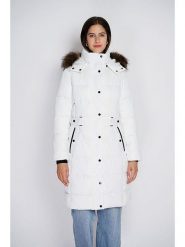 ASSUILI Płaszcz pikowany w kolorze białym rozmiar: 36. Białe płaszcze damskie Assuili, bez wzorów, bez kaptura. Za 282.99 zł.