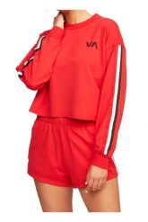 Bluza sportowa damska RVCA Ringside. Czerwone bluzy damskie RVCA, l, bez wzorów, z materiału, bez kaptura. Za 159.49 zł.